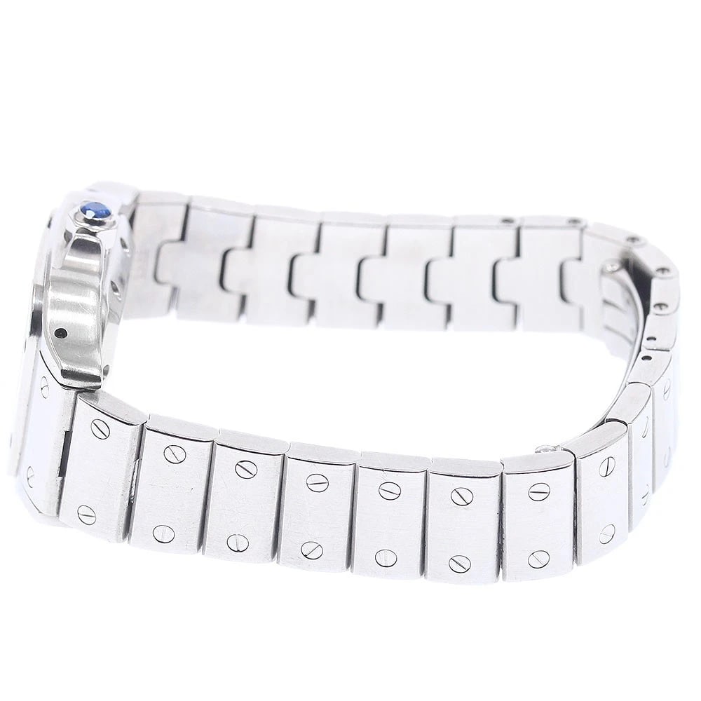 CARTIER SANTOS DATE SILVER AUTOMATIC WATCH - 3