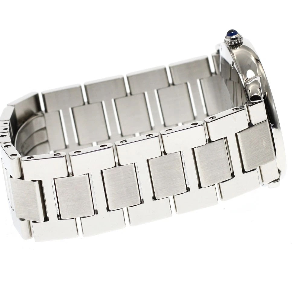 CARTIER RONDE SILVER AUTOMATIC WATCH - 5