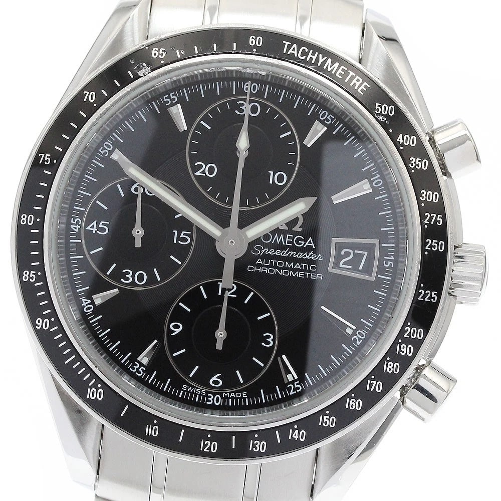 OMEGA SPEEDMASTER DATE CHRONOGRAPH AUTOMATIC WATCH: OMEGA Speedmaster Date Chronograph Automatic Watch Brand: OMEGA Type/Style: Wristwatch Material: Band Material Stainless Steel, Case Material Stainless Steel / Stainless Steel Color: Band Color