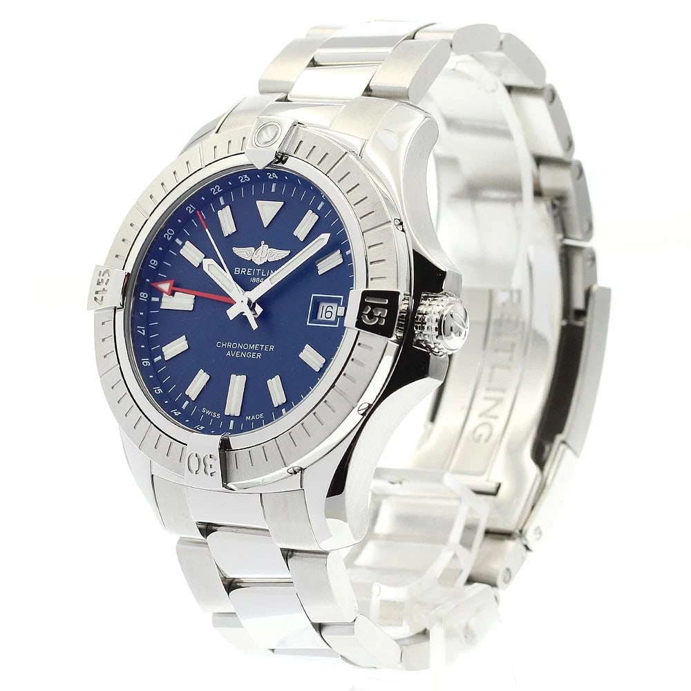 BREITLING AVENGER AUTOMATIC GMT BLUE DIAL AUTOMATIC WATCH - 2