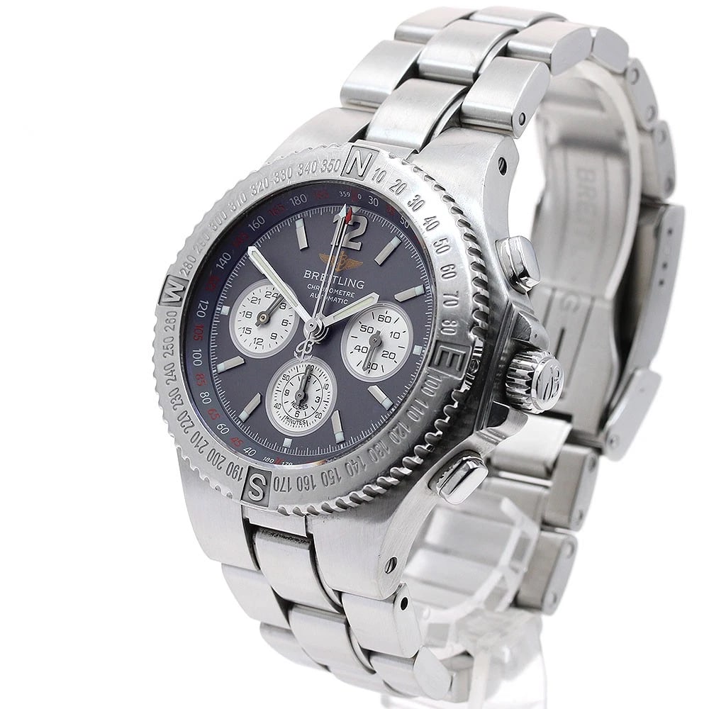 BREITLING HERCULES CHRONOGRAPH GRAY DIAL AUTOMATIC WATCH - 2