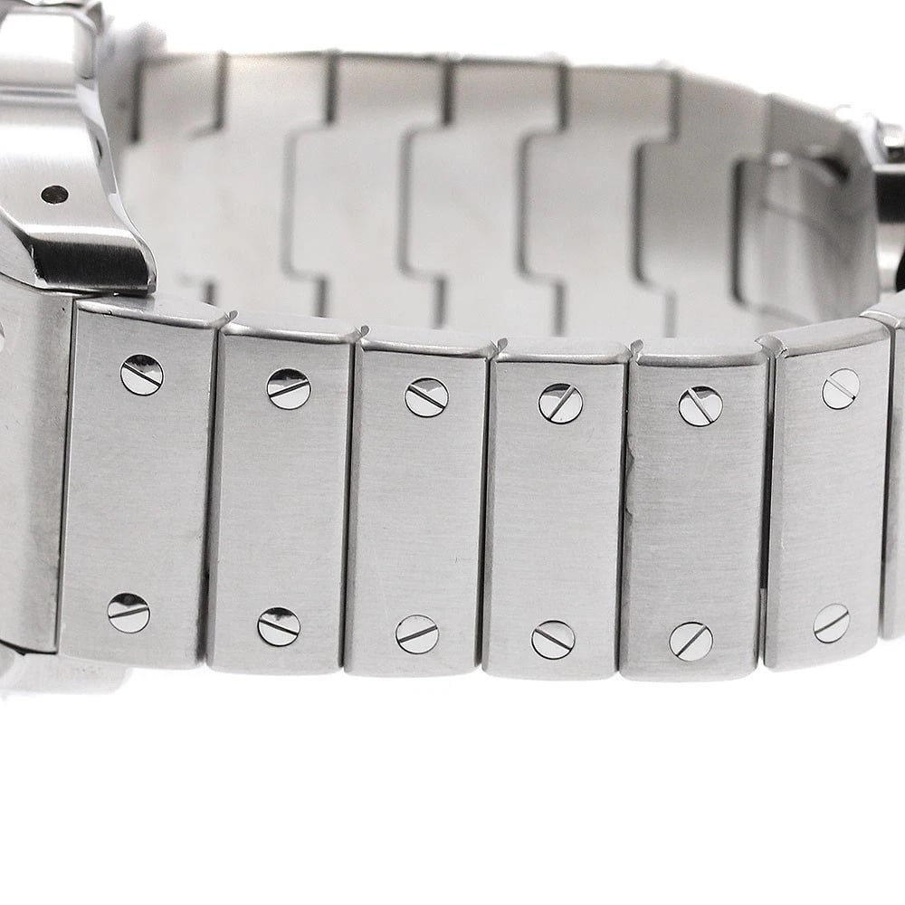 CARTIER SANTOS SILVER DIAL AUTOMATIC WATCH - 3