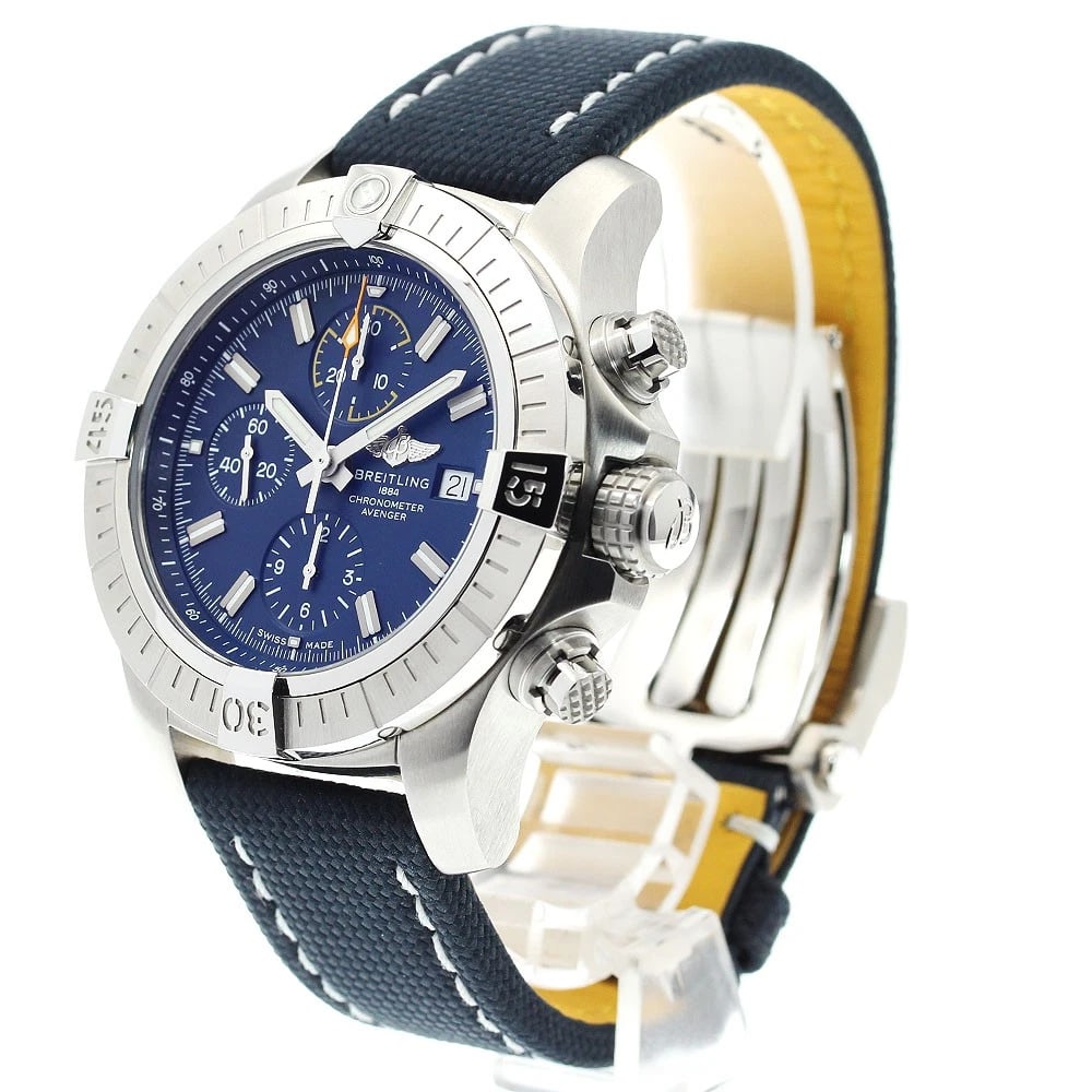 BREITLING AVENGER CHRONOGRAPH NAVY AUTOMATIC WATCH - 2