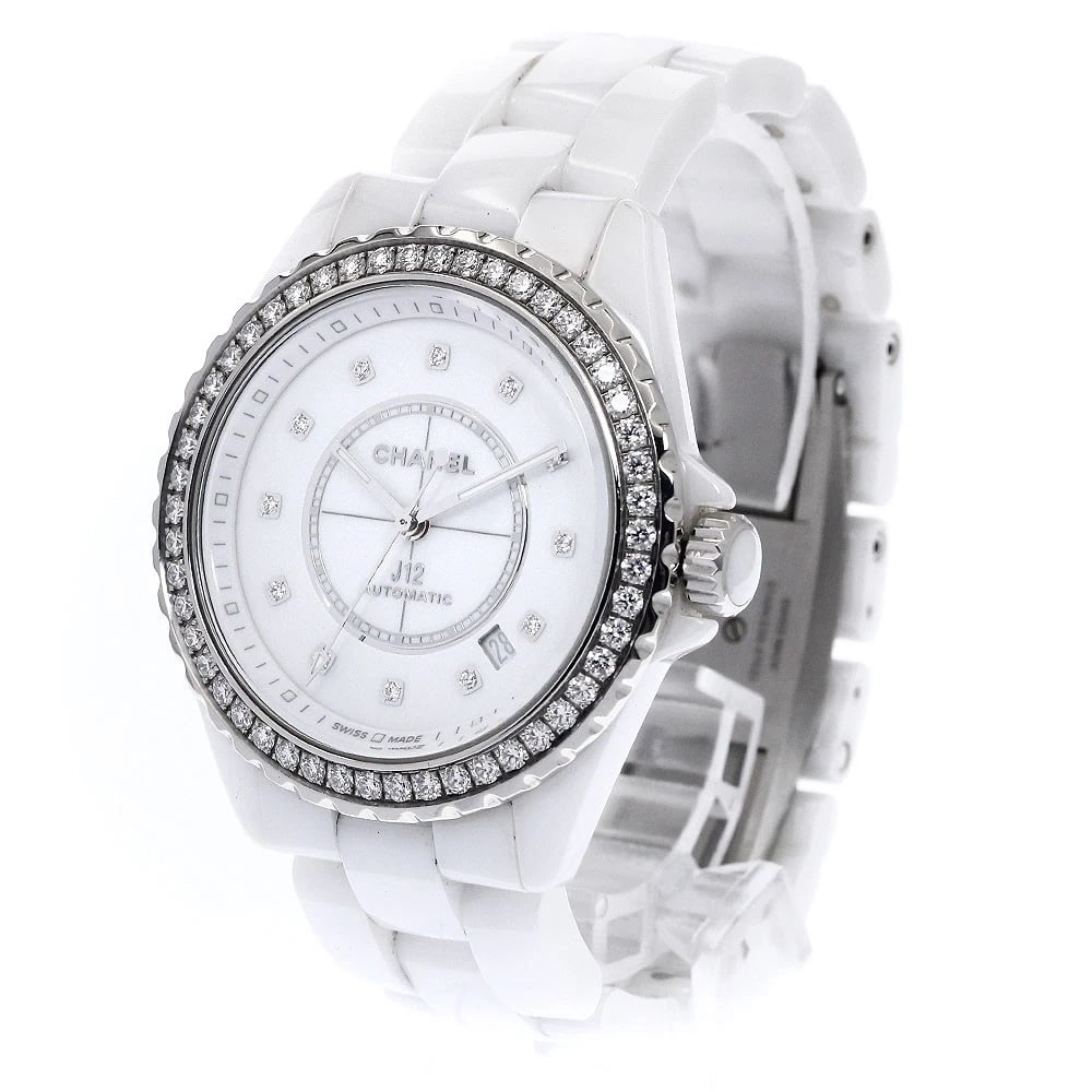 CHANEL DIAMOND DATE WHITE DIAL AUTOMATIC WATCH - 2