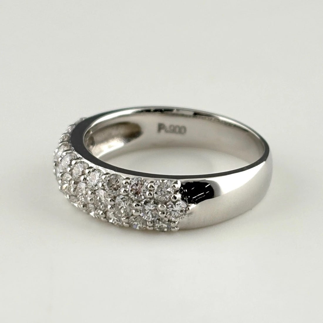 MELEE DIAMOND DESIGN PLATINUM RING - 3