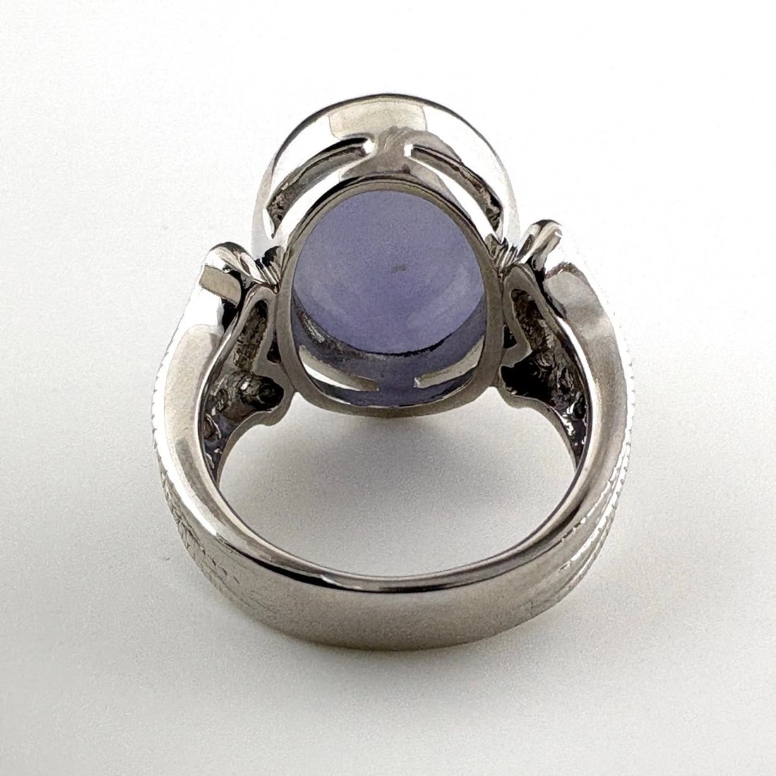 LAVENDER JADE DIAMOND RING PT900JADE - 2