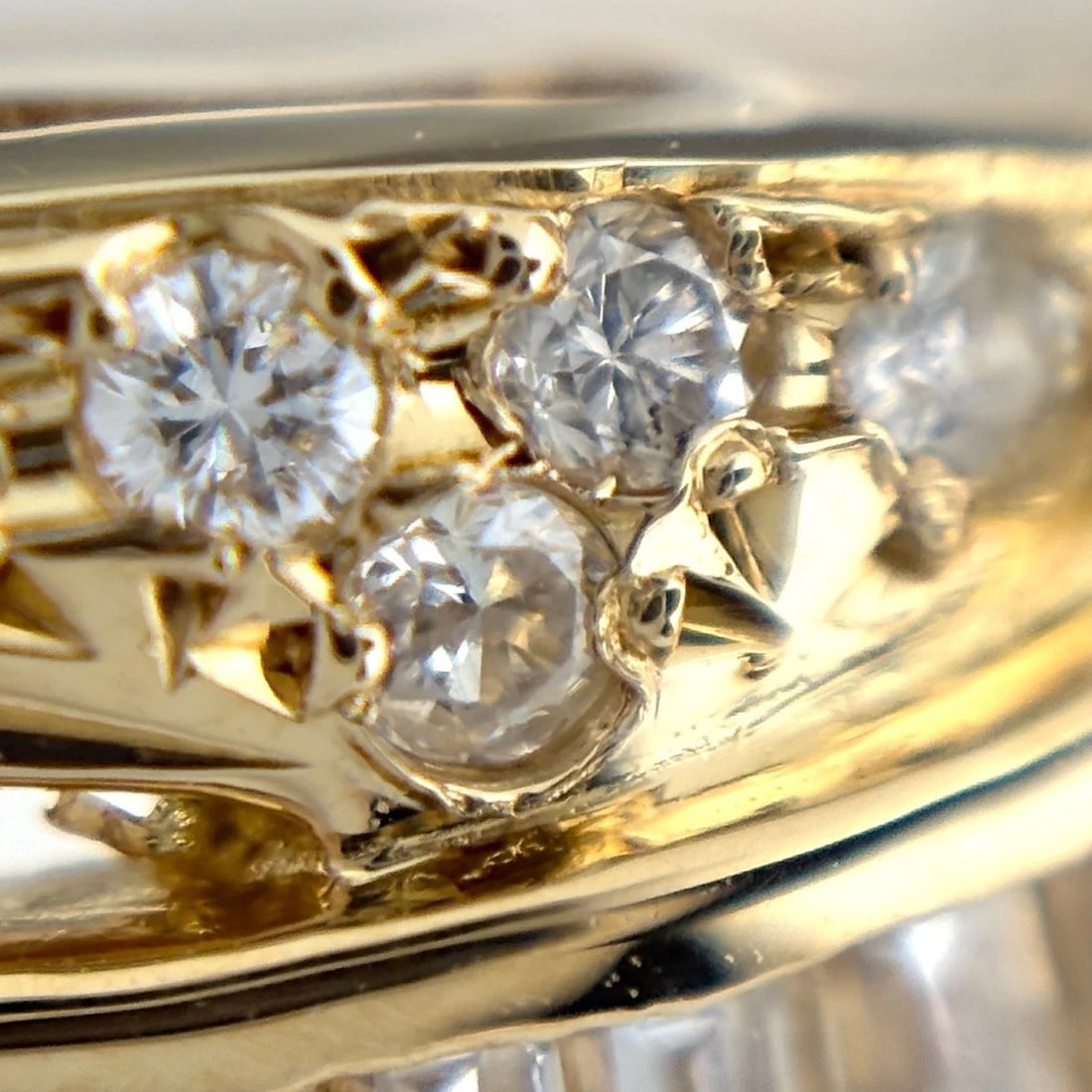 RUBY DESIGN YG YELLOWGOLD MELEE DIAMOND RING - 3