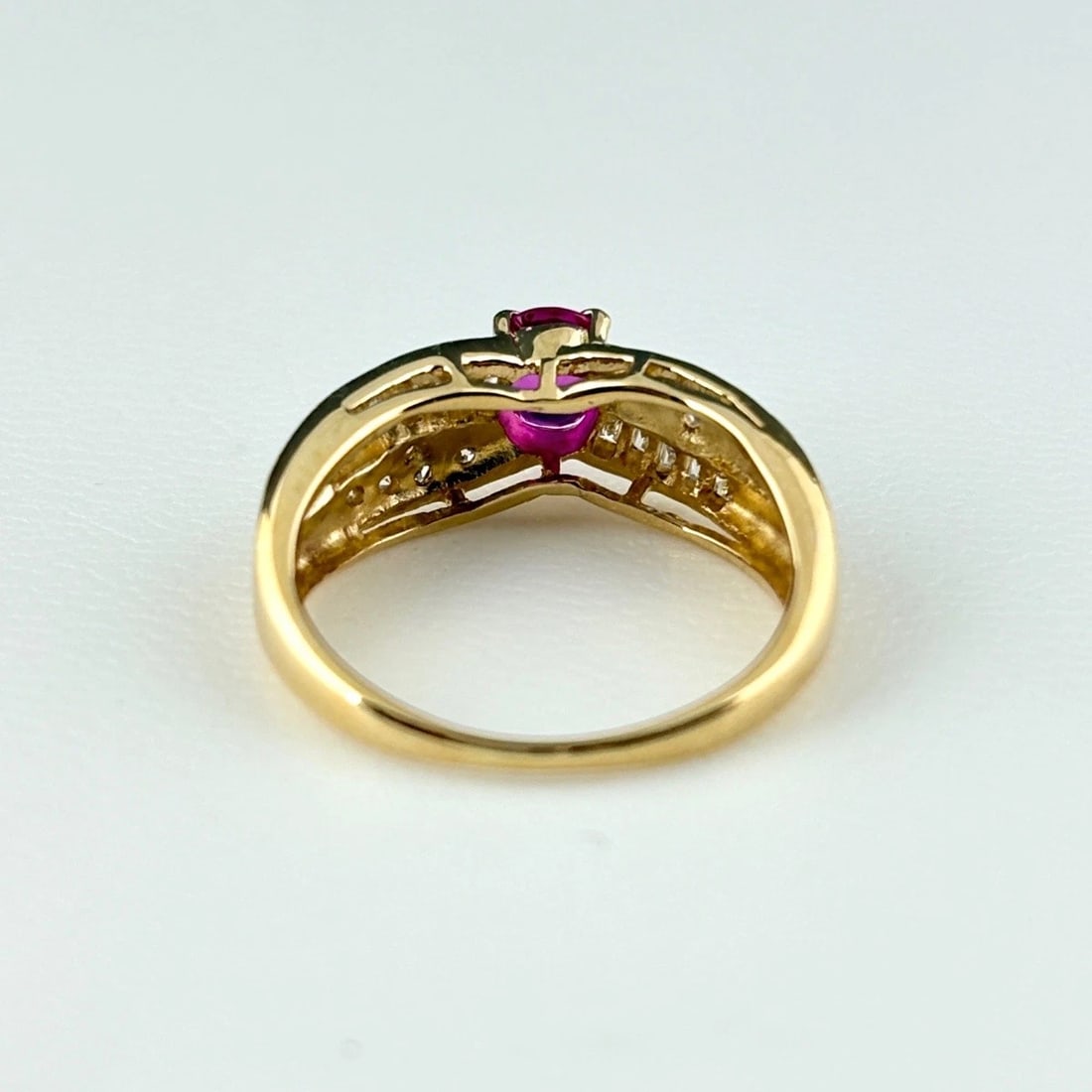 RUBY DESIGN YG YELLOWGOLD MELEE DIAMOND RING - 6