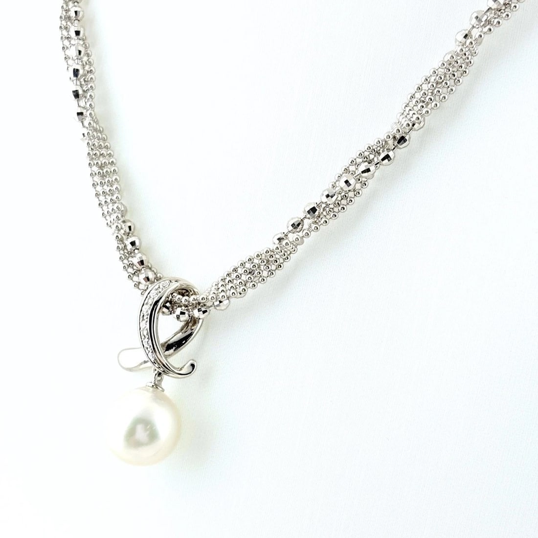 TASAKI PLATINUM PENDANT L NECKLACE PT900 PT850 PEARL: TASAKI Platinum Pendant l Necklace Pt900 Pt850 Pearl Brand: TASAKI Type/Style: Necklace Material: Pt900 Pt850, Main Stone/Creation Pearl Color: Silver Size: Chain width 4.6mm(0.2")Pendant size