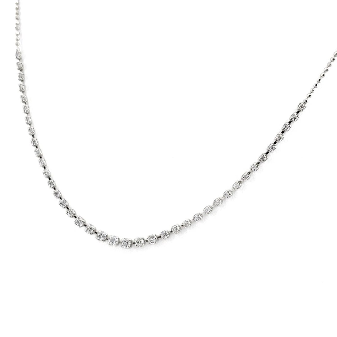 MELEE DIAMOND DESIGN NECKLACE PLATINUM PENDANT: melee diamond design necklace Platinum Pendant Brand: Unbranded Type/Style: Necklace Material: Pt850, Main Stone/Creation Natural Color: PT Size: Chain / code 44cm(17.3") Necklace maximum width: appro