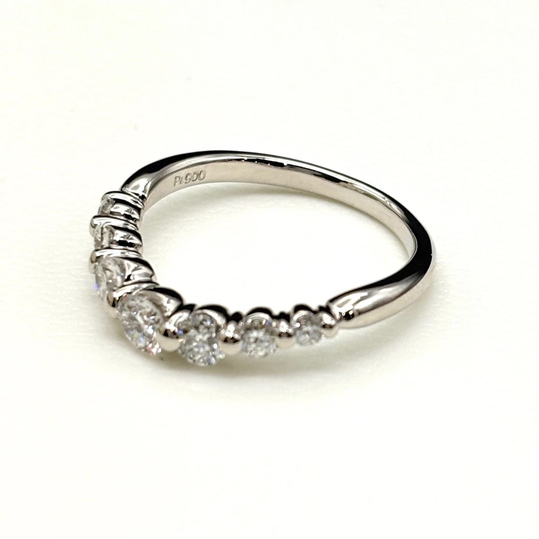 MELEE DIAMOND DESIGN PLATINUM RING - 3