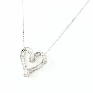 HEART MOTIF DESIGN NECKLACE WHITEGOLD PENDANT MELEE DIAMOND: Heart motif design Necklace WhiteGold Pendant melee diamond Brand: Unbranded Type/Style: Necklace Material: 18K WG, Main Stone/Creation Natural Color: WG Size: Chain / code 44cm(17.3") Chain width 0.5