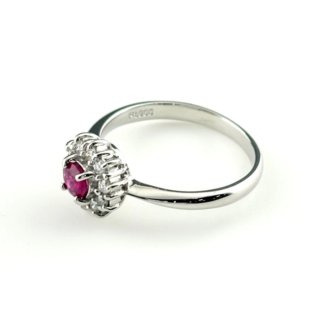 RUBY DESIGN PLATINUM MELEE DIAMOND RING - 3