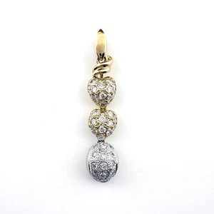 HEART MOTIF PENDANT HEAD YELLOWGOLD PLATINUM MELEE DIAMOND: Heart motif Pendant Head YellowGold Platinum melee diamond Brand: Unbranded Type/Style: Pendant Head Material: 18KYellowGold, Main Stone/Creation Natural Color: YellowGold Size: Total length of the