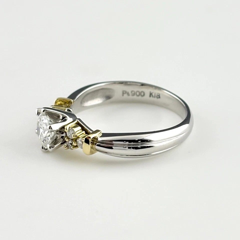DIAMOND DESIGN PLATINUM YG MELEE RING: diamond design Platinum YG melee Ring Brand: Unbranded Type/Style: Ring Material: 18KYellowGoldPt900, Main Stone/Creation Natural Color: YellowGoldNone Size: US 6 Accessories: None Accesso