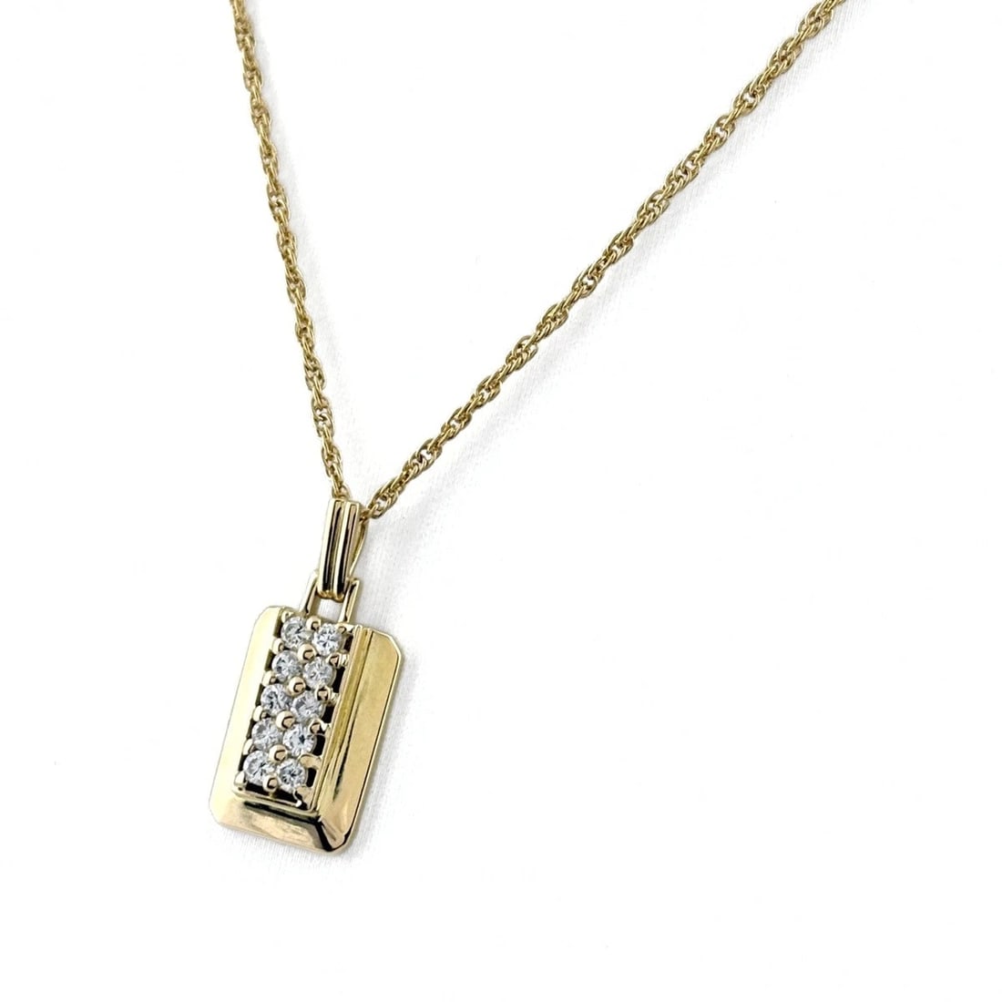 YELLOWGOLD PENDANT NECKLACE 18K DIAMOND: YellowGold Pendant Necklace 18K diamond Brand: Unbranded Type/Style: Necklace Material: 18KYellowGold, Main Stone/Creation Natural Color: YellowGold Size: Chain width 1.2mm(0.0")Total length of the