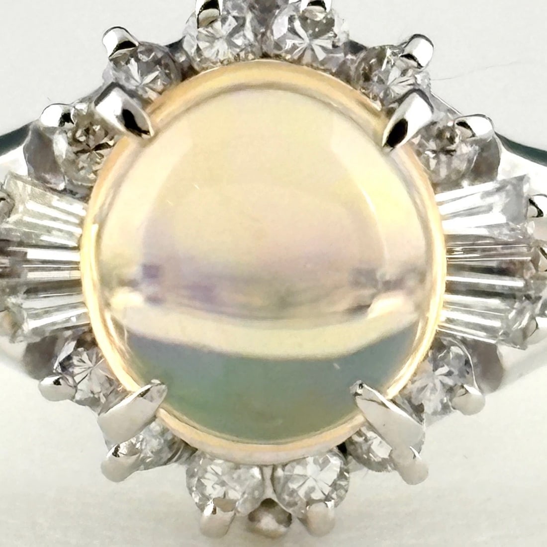 OPAL DESIGN PLATINUM MELEE DIAMOND RING - 2
