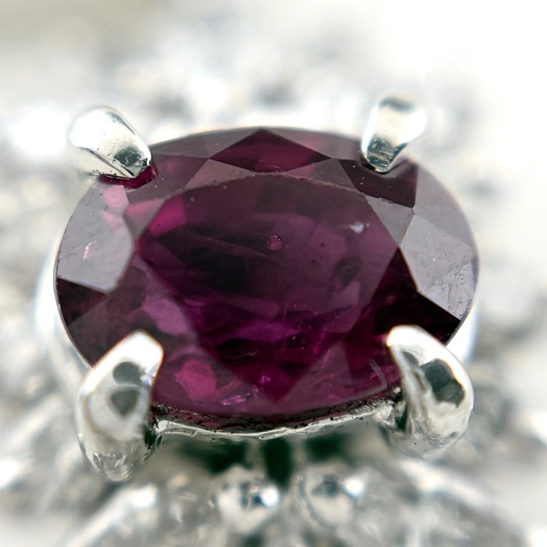 RUBY PLATINUM MELEE DIAMOND PENDANT HEAD - 2