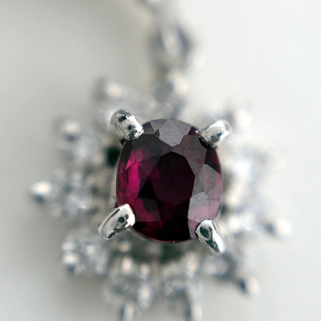 RUBY PLATINUM MELEE DIAMOND PENDANT HEAD - 3