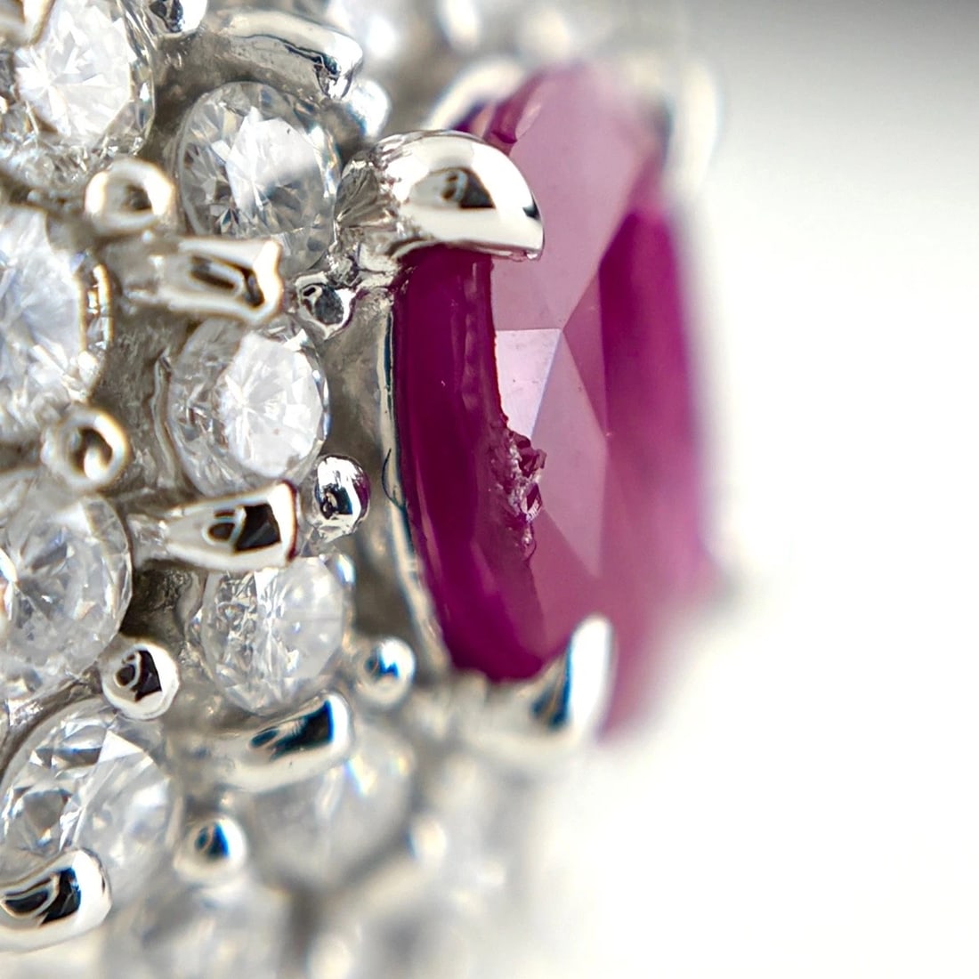 RUBY DESIGNPLATINUM MELEE DIAMOND RING - 5