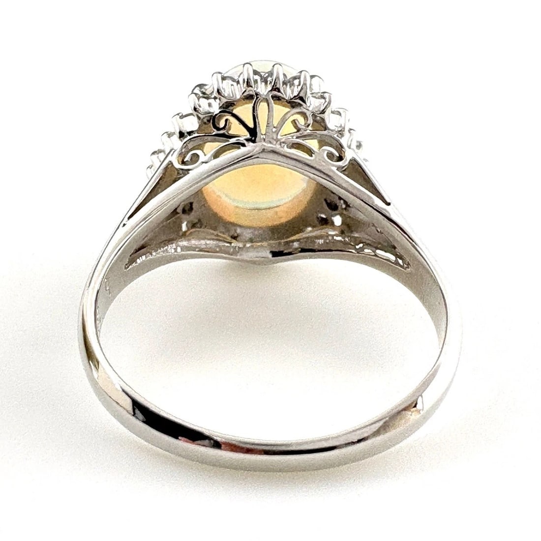 OPAL DESIGN PLATINUM MELEE DIAMOND RING - 5