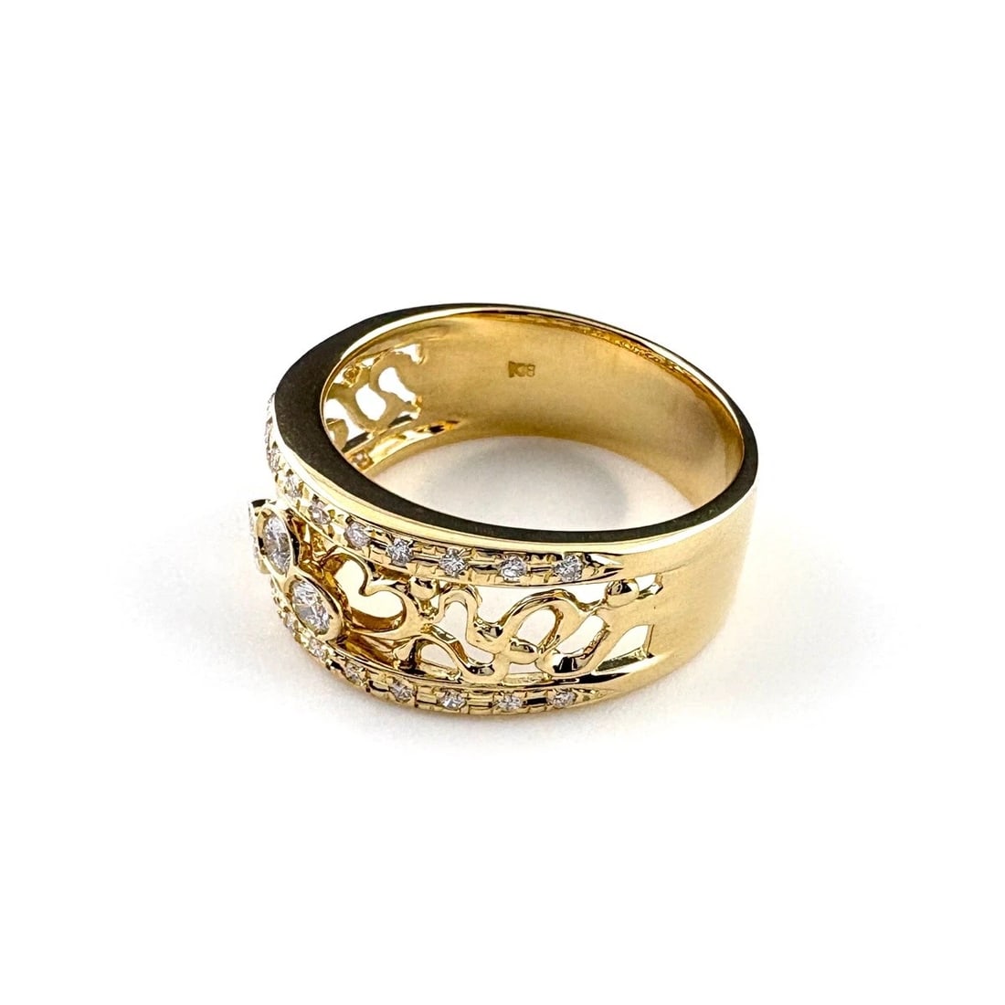 MELEE DIAMOND DESIGN YG RING (1 of 2)