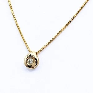 DIAMOND DESIGN YELLOWGOLD PENDANT NECKLACE: Diamond design YellowGold Pendant Necklace Brand: Unbranded Type/Style: Necklace Material: 18KYG, Main Stone/Creation Natural Color: YellowGold Size: Chain / code 40cm(15.7") Chain width 1.0mm(0.0") P