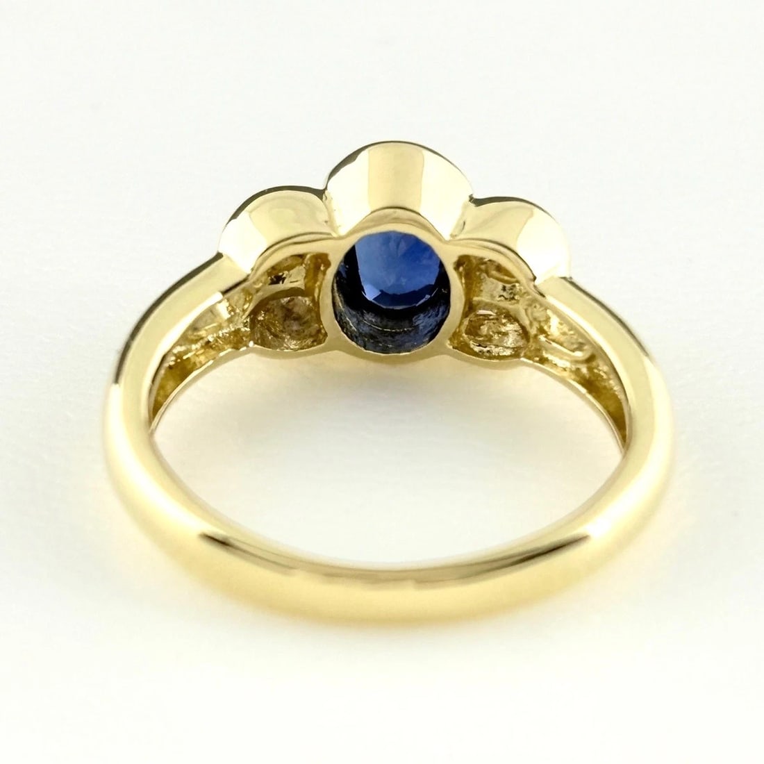 SAPPHIRE DESIGN RING YG RING MELEE DIAMOND RING 18K SAPPHIRE (1 of 2)