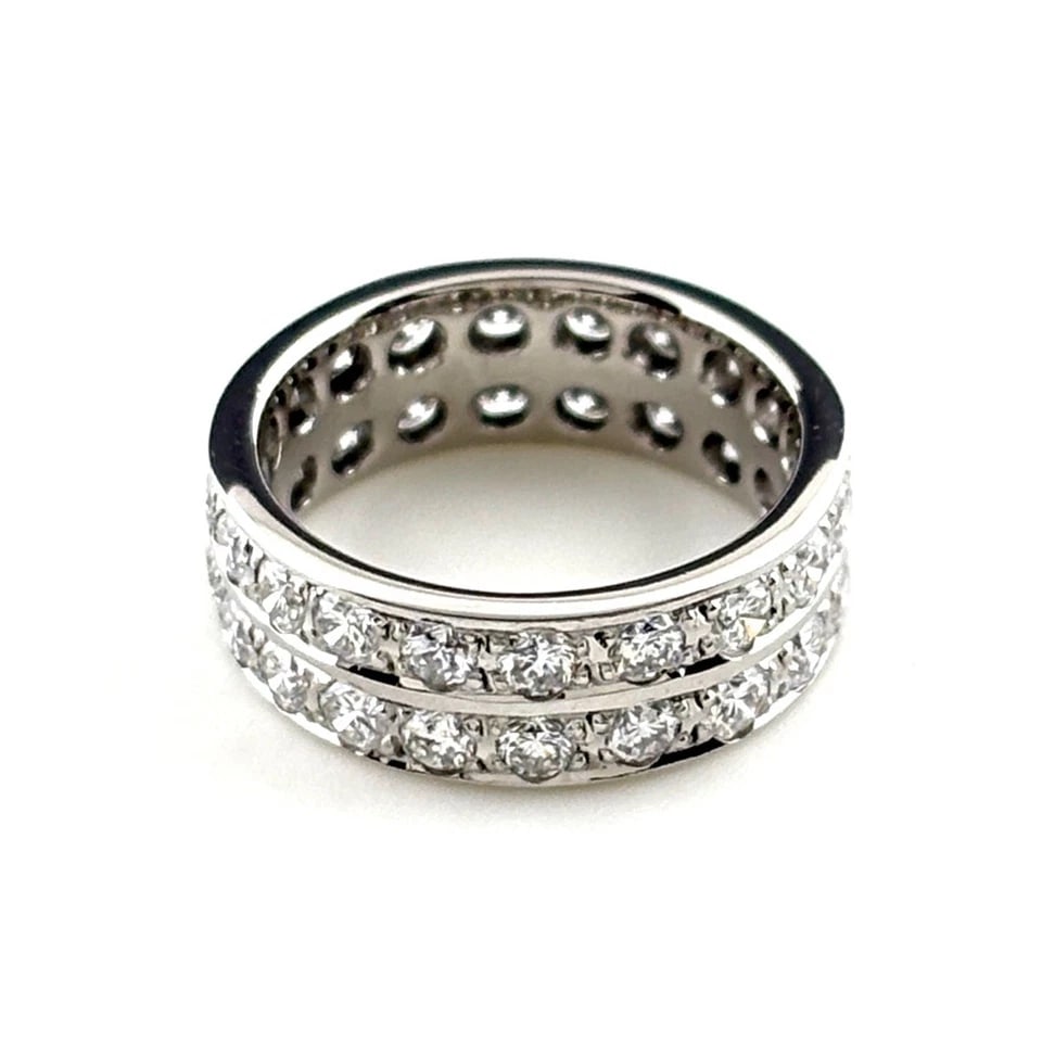 MELEE DIAMOND DESIGN PLATINUM RING: melee diamond design Platinum Ring Brand: Unbranded Type/Style: Ring Material: Pt900, Main Stone/Creation Natural Color: None Size: US 1 Accessories: None Accessories Notice: When purchasi
