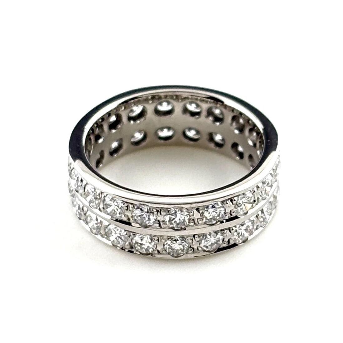 MELEE DIAMOND DESIGN PLATINUM RING - 3