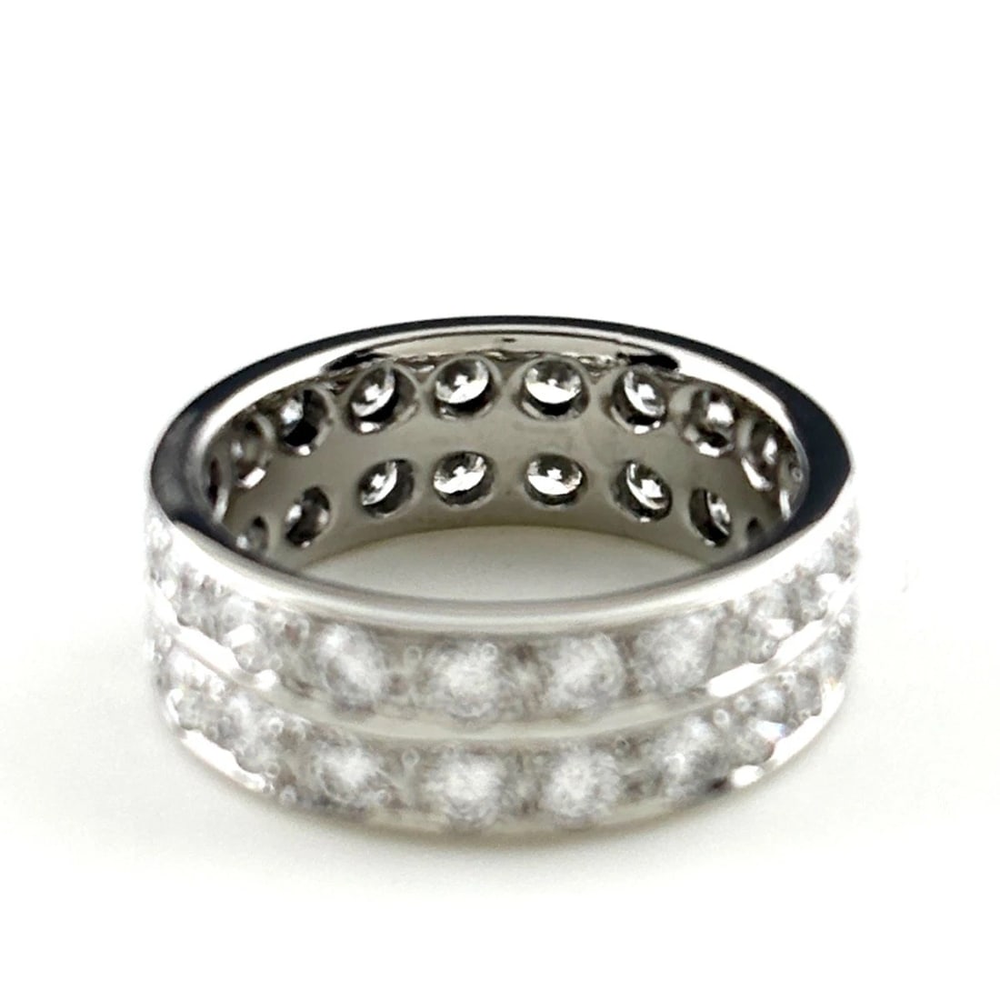 MELEE DIAMOND DESIGN PLATINUM RING - 4