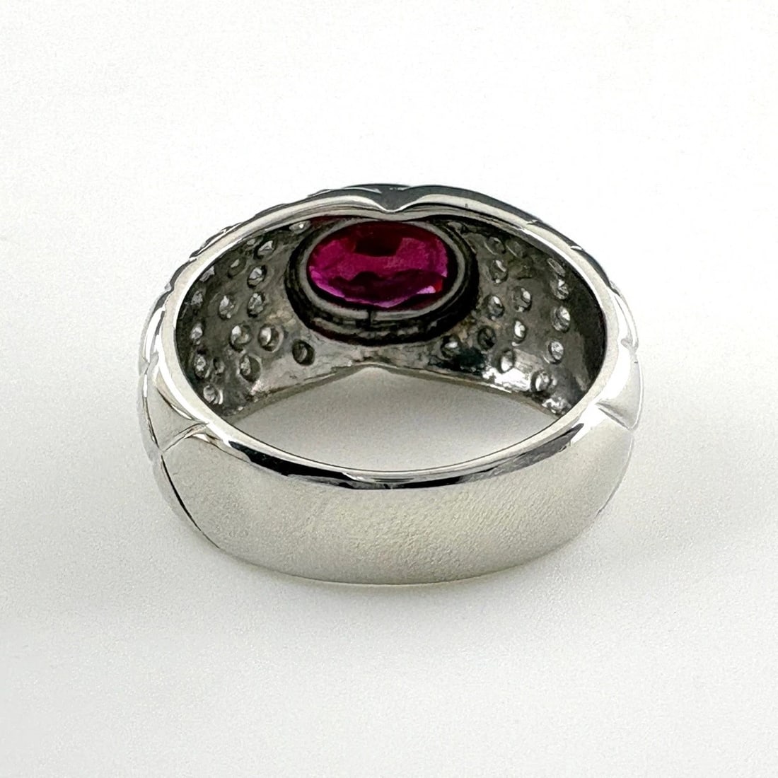 RUBY DESIGN PLATINUM MELEE DIAMOND RING - 2
