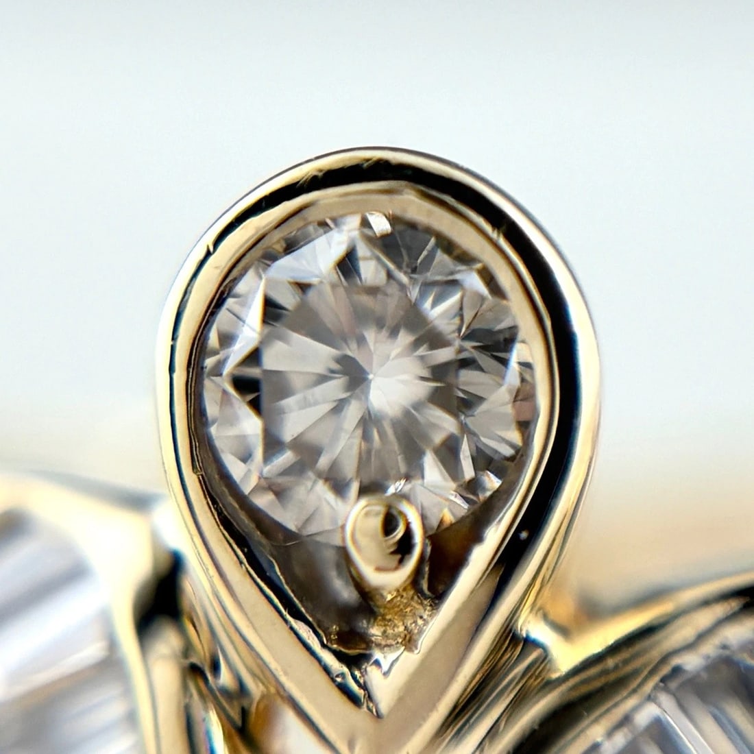 MELEE DIAMOND DESIGN YG RING - 2