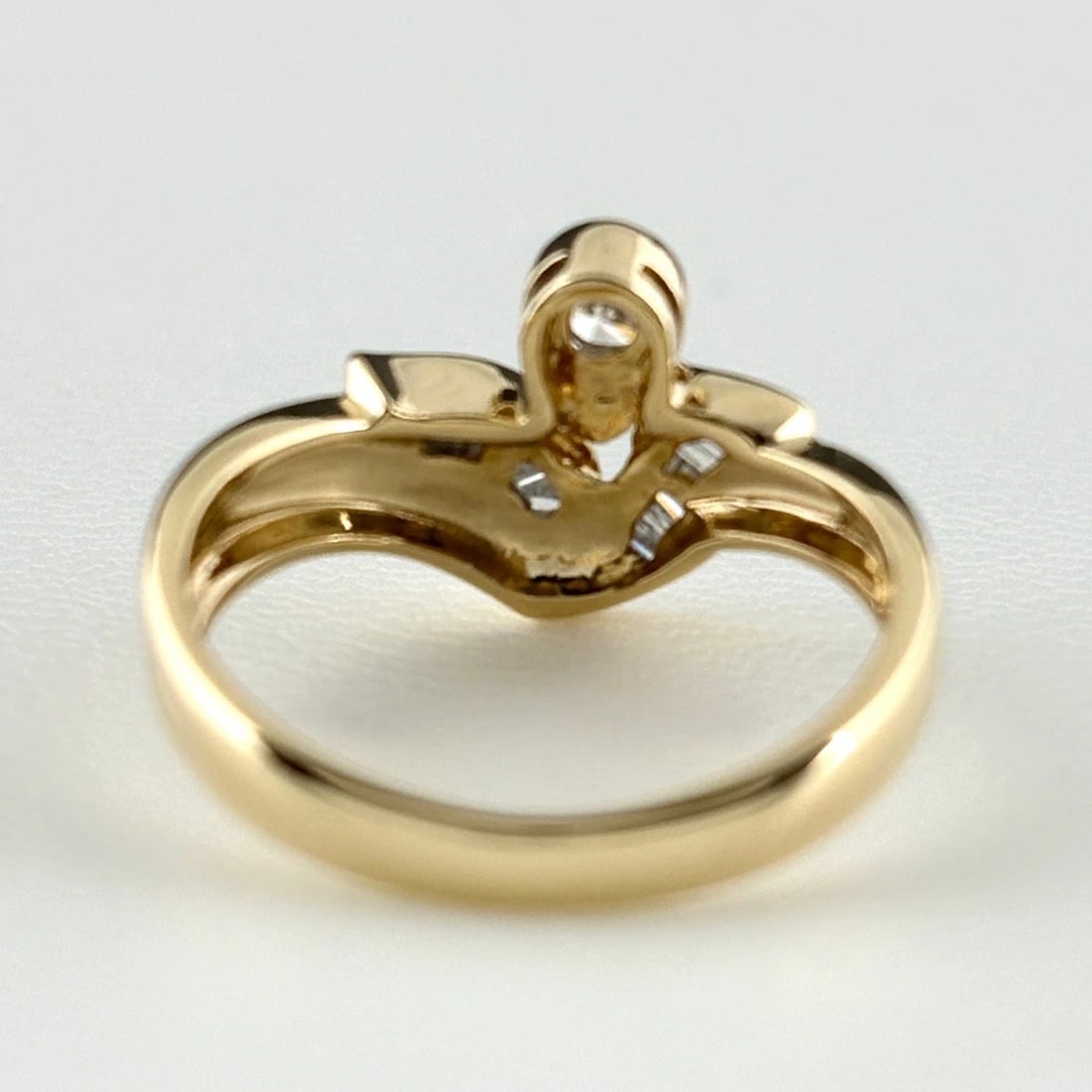 MELEE DIAMOND DESIGN YG RING - 4