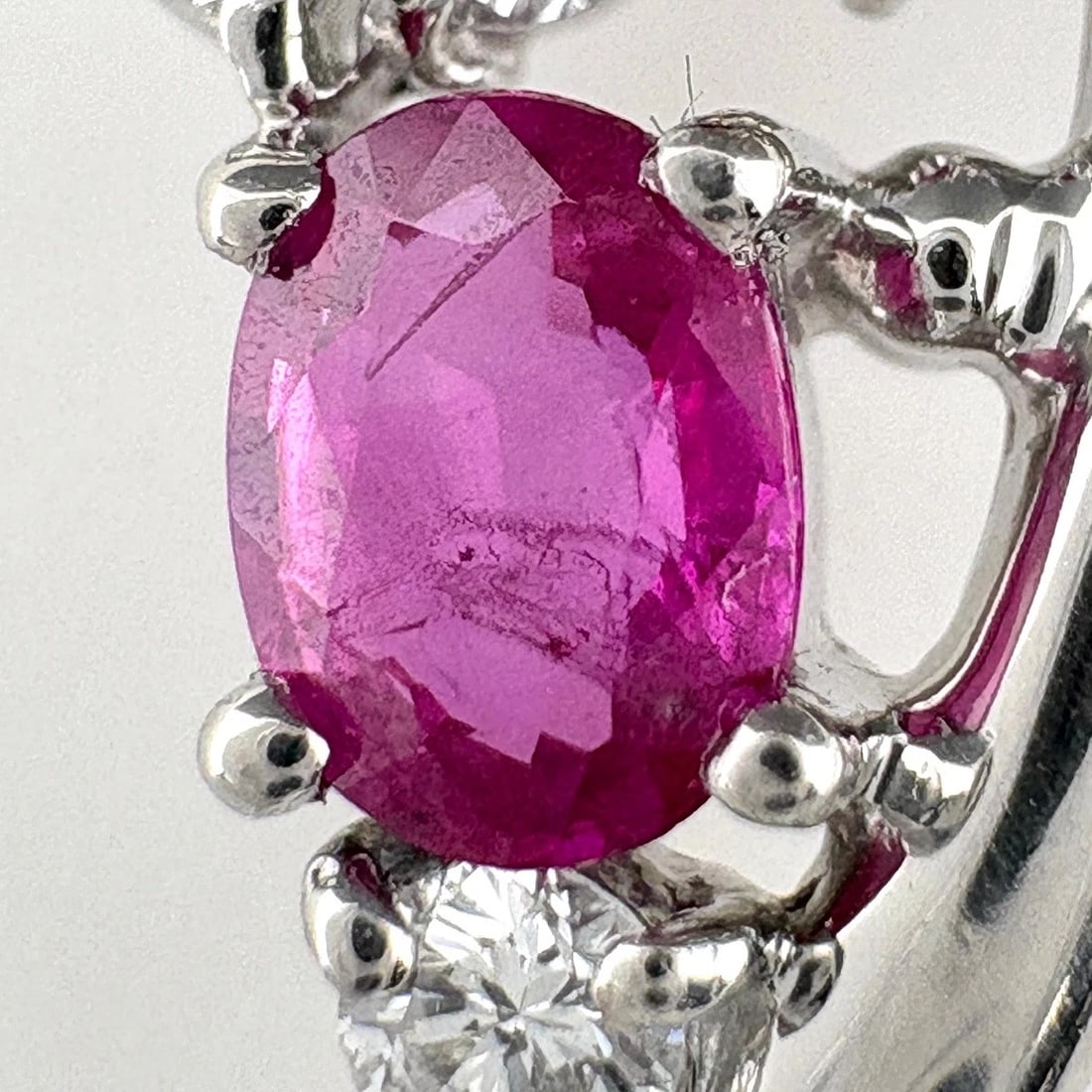 RUBY DESIGN PENDANT HEAD PLATINUM MELEE DIAMOND - 2