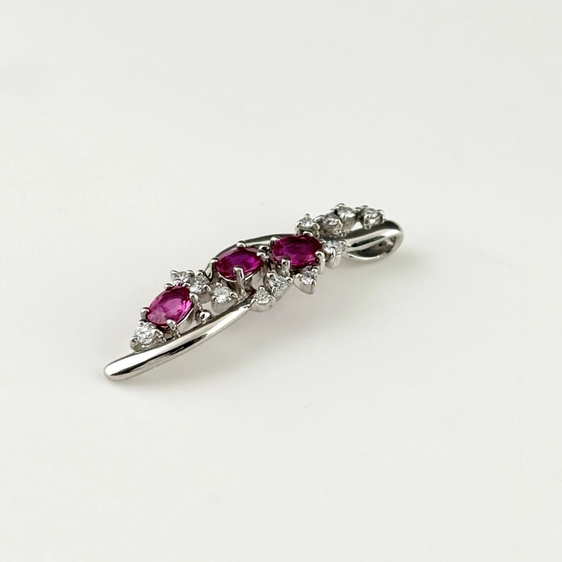 RUBY DESIGN PENDANT HEAD PLATINUM MELEE DIAMOND - 3