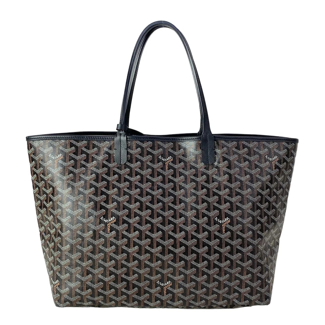 GOYARD SAINT LOUIS PMBLACK COATED CANVAS TOTE BAG: GOYARD Saint Louis PMBlack Coated Canvas Tote Bag Brand: GOYARD Type/Style: Tote Bag Material: Exterior Material Coated Canvas Color: Exterior Color Black Size: Height : 10.43 inch (26.5 cm) Width :