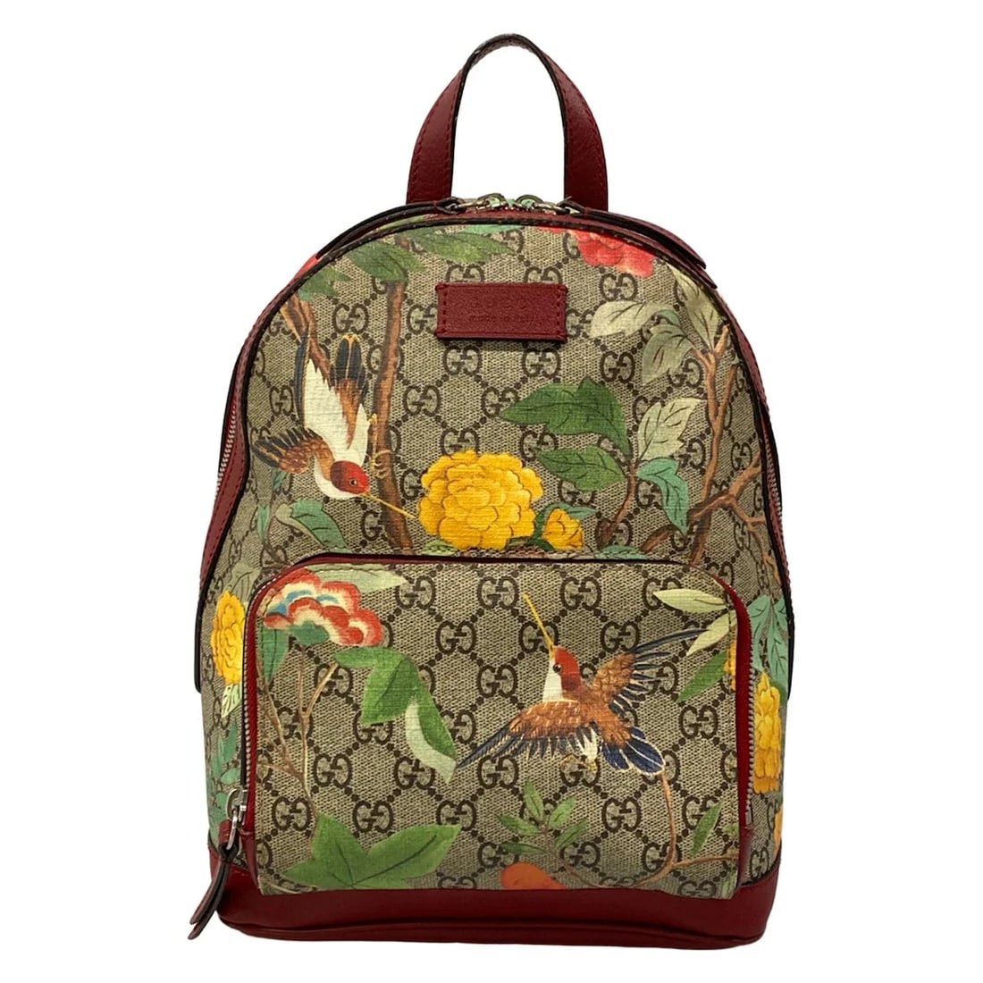 GUCCI GG SUPREME TIAN SMALL BACK BORDEAUX BEIGE MULTI (1 of 10)