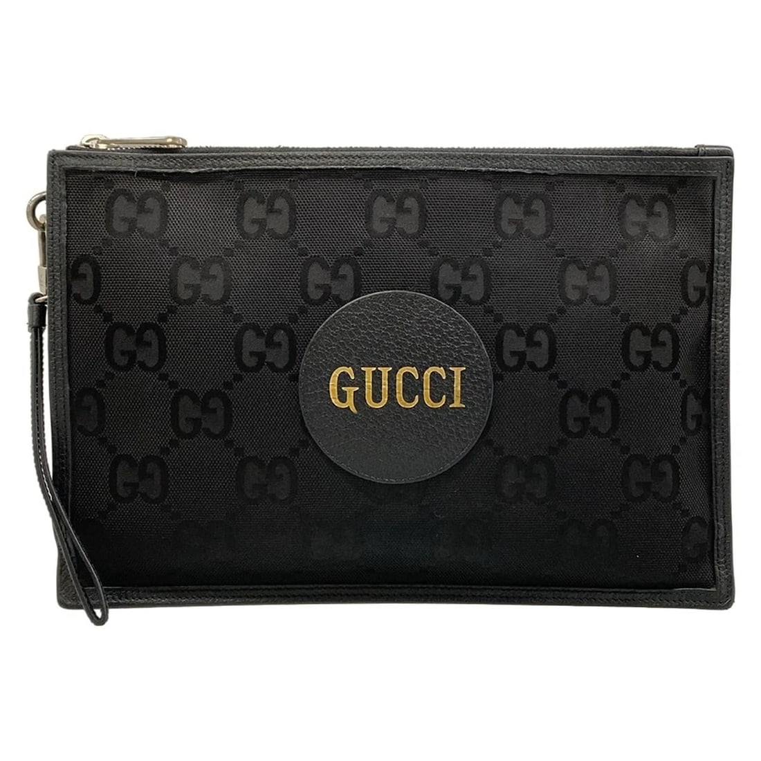 GUCCI OFF THE GRID BLACK NYLON LEATHER CLUTCH BAG (1 of 10)