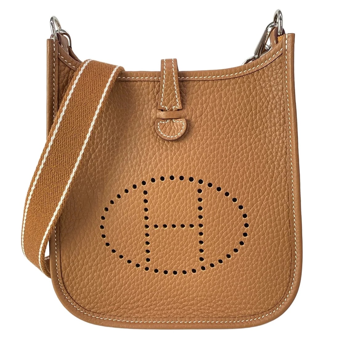HERMES EVELYN TPM AMAZONGOLD TAURILLON CLEMENCE SHOULDER BAG: HERMES Evelyn TPM AmazonGold Taurillon Clemence Shoulder Bag Brand: HERMES Type/Style: Shoulder Bag Material: Exterior Material Taurillon Clemence Color: Exterior Color Gold Size: Height : 7.67 inch(1