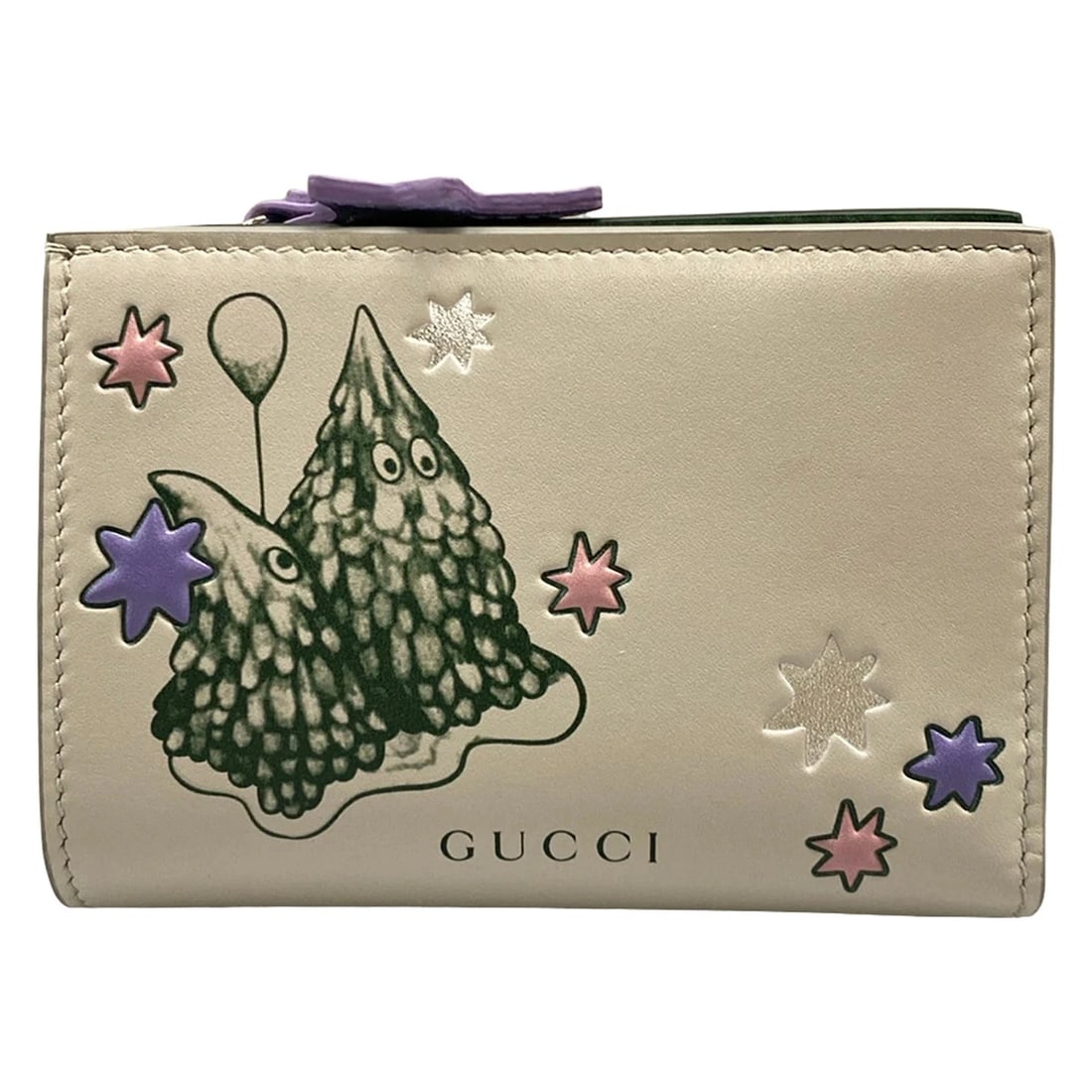 GUCCI YUK LIGHT GRAY DARK GREEN MULTI LEATHERBIFOLD WALLET: GUCCI Yuk Light gray Dark Green Multi LeatherBifold Wallet Brand: GUCCI Type/Style: Bifold Wallet Material: Exterior Material Leather Color: Exterior Color Light gray, Dark Green, Multi Size: Height :