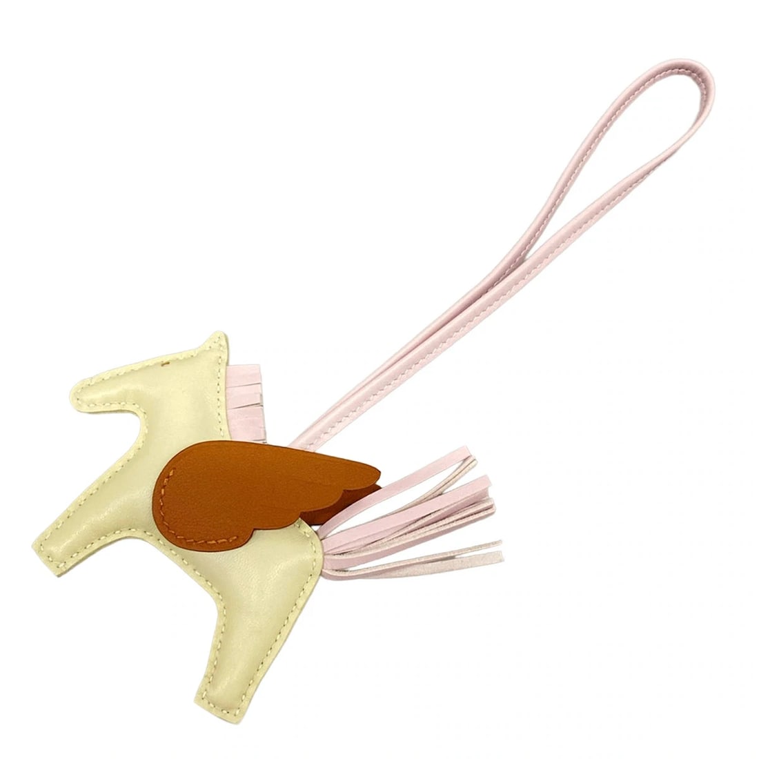 HERMES PALE GOLD AGNEAU MILO U BAG CHARM (1 of 3)