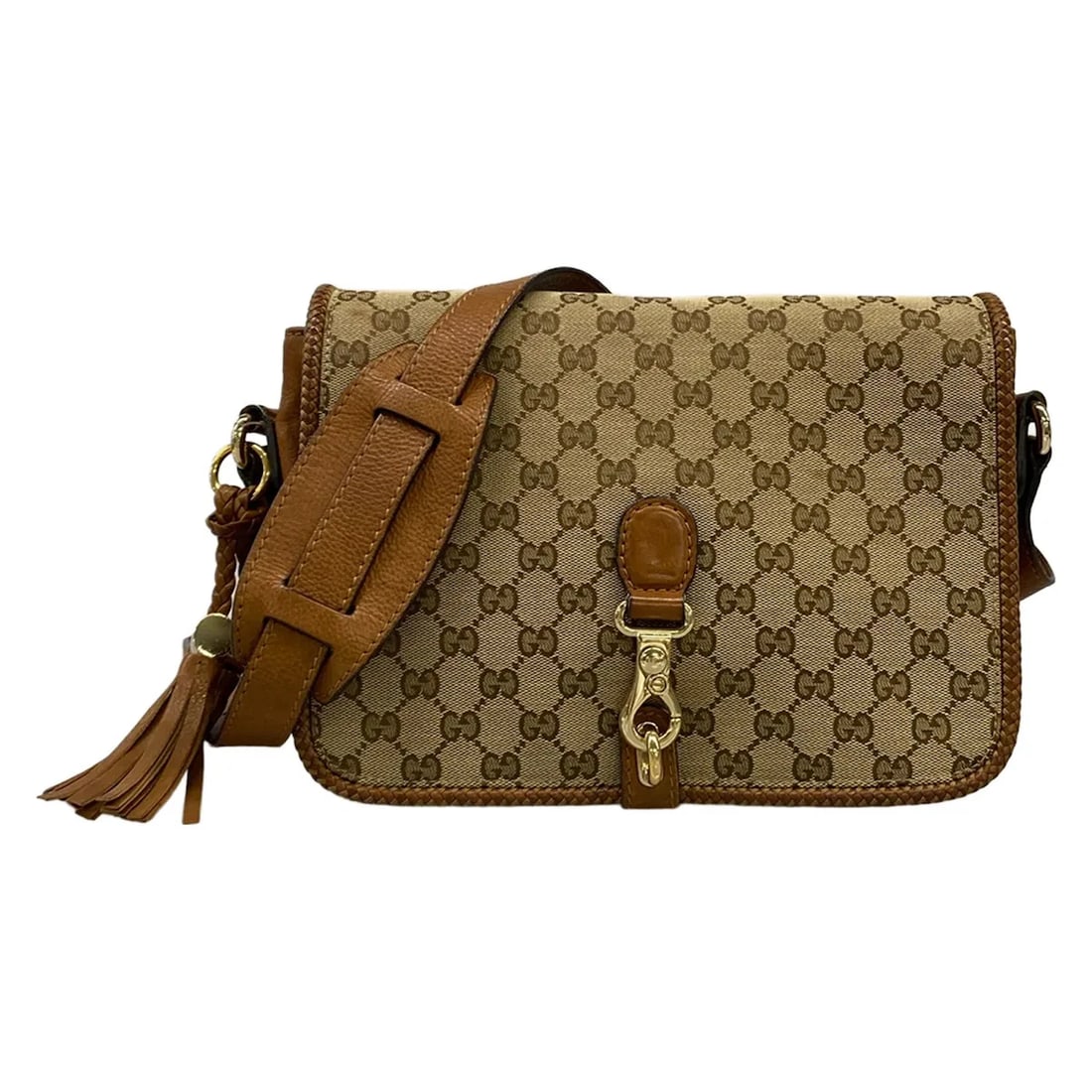 GUCCI MARRAKECH/GG PATTERN BEIGE DARK BROWN BROWN JACQUARD LEATHER (1 of 10)
