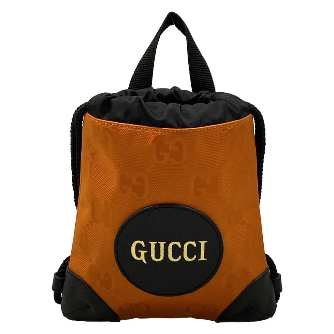 GUCCI OFF THE GRIT BACKPACK DAYPACK ORANGE BLACK NYLON LEATHER BACKPACK: GUCCI Off the Grit Backpack Daypack Orange Black Nylon Leather Backpack Brand: GUCCI Type/Style: Backpack Material: Exterior Material Nylon, Leather Color: Exterior Color Orange, Black Size: Height : 