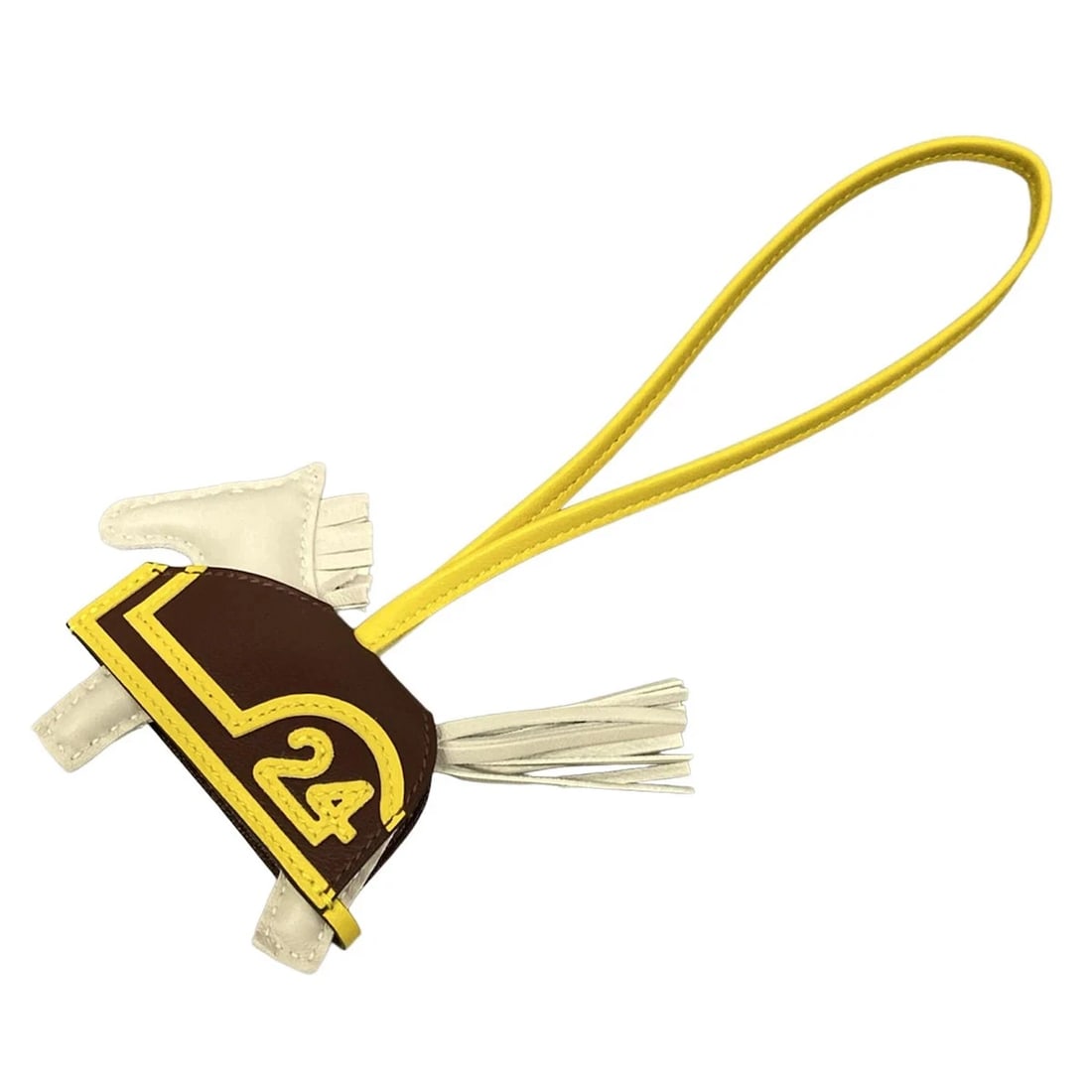 HERMES ROVEO AGNEAU MILO VAUX SWIFT K BAG CHARM: HERMES Roveo Agneau Milo Vaux Swift K Bag Charm Brand: HERMES Type/Style: Bag Charm Material: Exterior Material Agneau Milo, Vaux Swift Color: Exterior Color Cre/jeanneapple/tail Size: Height*Width :