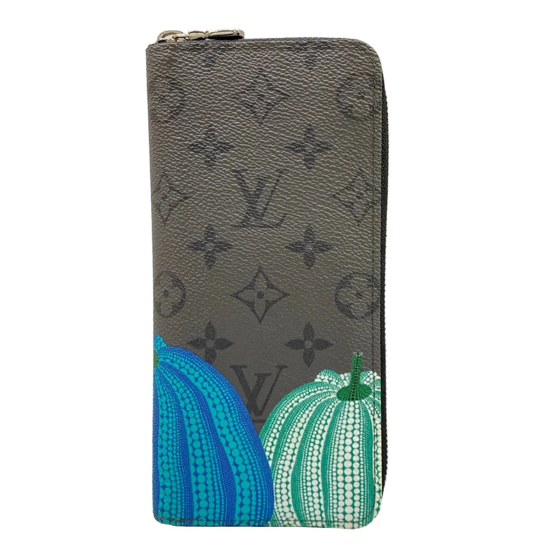 LOUIS VUITTON WALLET VERTICAL MONOGRAM ECLIPSE REVERSE: LOUIS VUITTON Wallet Vertical Monogram Eclipse Reverse Brand: LOUIS VUITTON Type/Style: Long Wallet Material: Exterior Material Monogram Eclipse Reverse canvas with colorful pumpkin print Color: