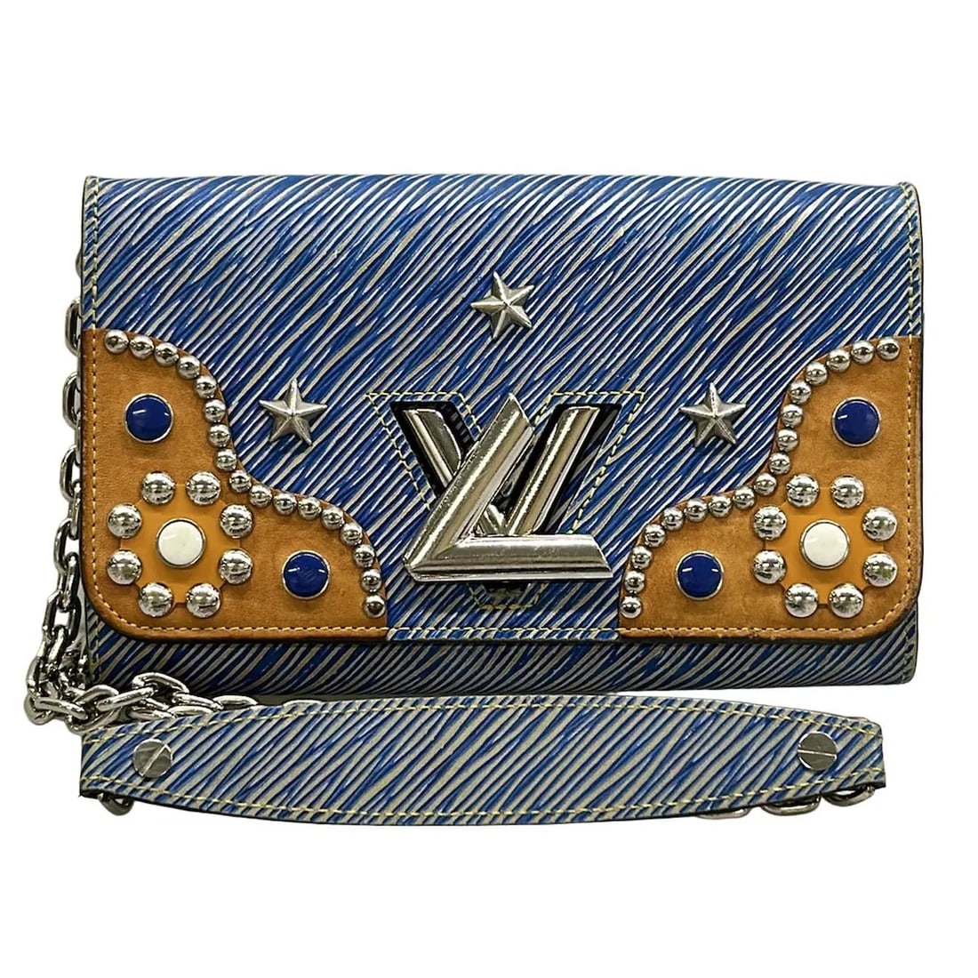LOUIS VUITTON PORTEFEUILLE TWIST CHAINDENIM LIGHT MULTI: LOUIS VUITTON Portefeuille Twist ChainDenim Light Multi Brand: LOUIS VUITTON Type/Style: Other Style Wallet Material: Exterior Material Epi Denim Leather Color: Exterior Color Denim Light, Multi