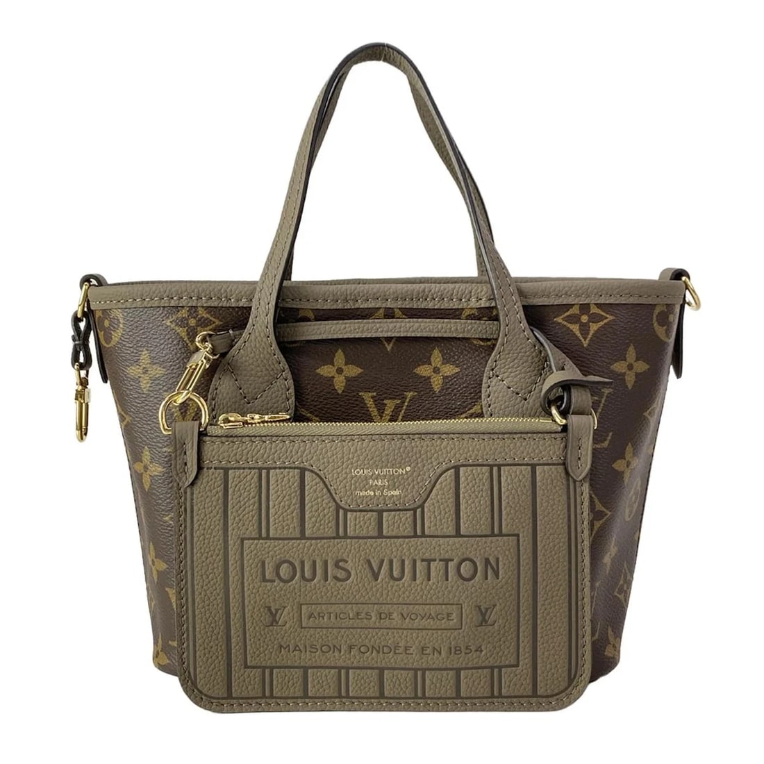 LOUIS VUITTON NEVERFULL INSIDE DARK FANGO / MONOGRAM (1 of 9)