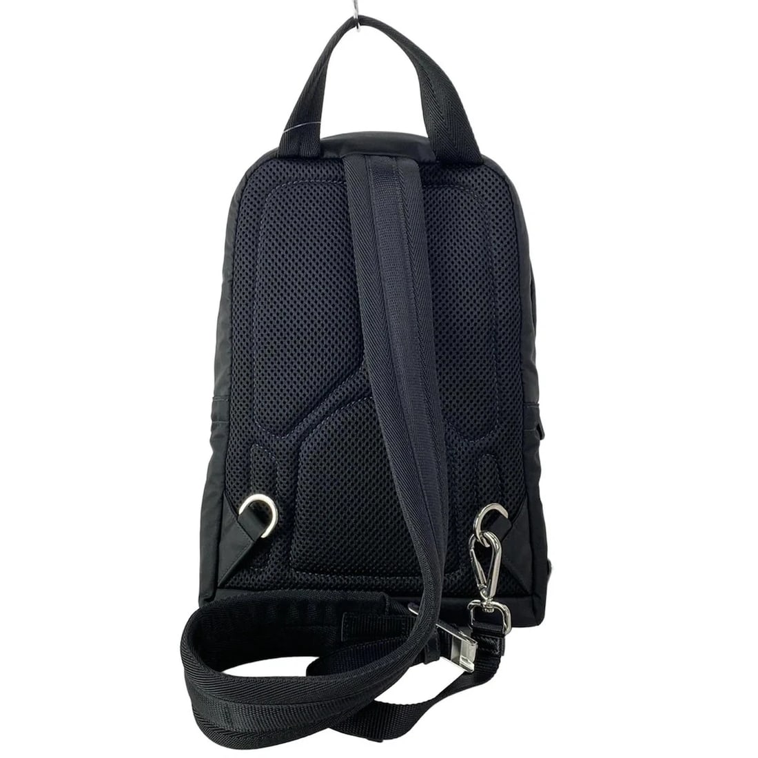 PRADA BLACK NAVY MULTI NYLON LEATHER BACKPACK - 3