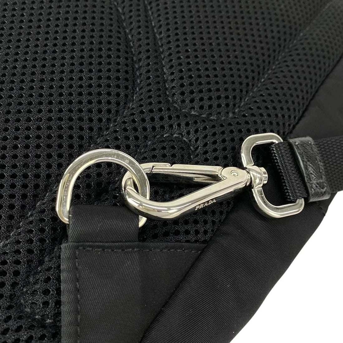 PRADA BLACK NAVY MULTI NYLON LEATHER BACKPACK - 8